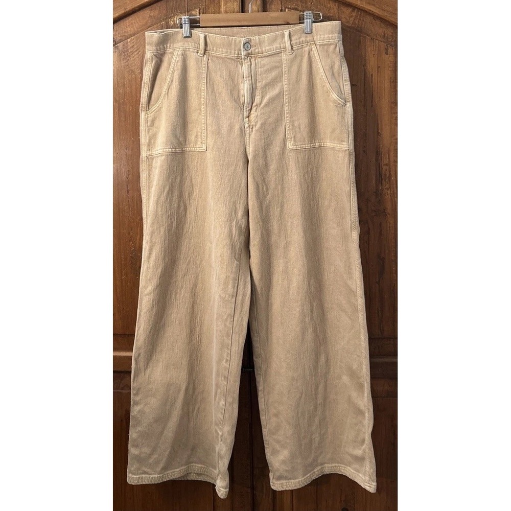 Women's‎ American Eagle Stretch Super High Rise BAGGY WIDE LEG Pants Sz 16